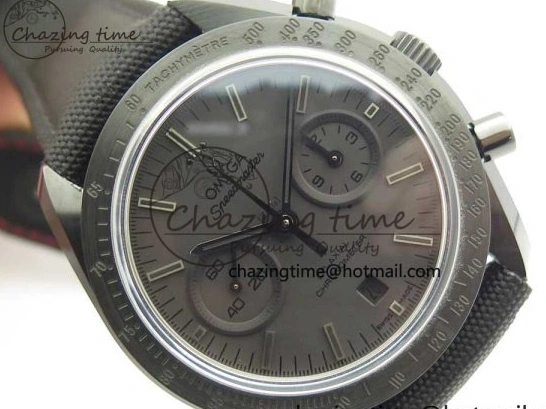 0112 Speedmaster “Dark Side of The Moon” Real Ceramic OMF 1:1 Best Edition Black Black on Nylon Strap A WeatherProof 7976